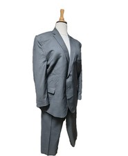 Jos. A. Bank Signature Men's 52R/47 Waist Gray 82 Wool,18 Silk 2 Pc. Suit