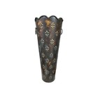 Fleur-de-lis Tall Metal Floor Vase 20" Tall x 8.5"