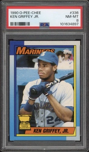 1990 O-Pee-Chee Ken Griffey Jr. Rookie Cup #336 PSA 8 NM-MT HOF Seattle Mariners