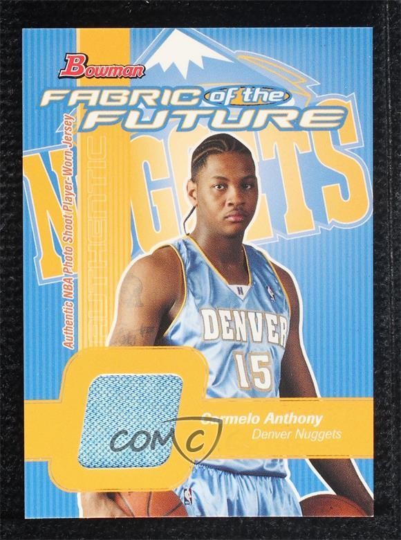 2003 Bowman Rookies & Stars Fabric of the Future Carmelo Anthony #CA RC HOF 9l4