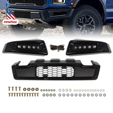 Black For 2015 2016 2017 Ford F150 F-150 Front Bumper Raptor Style Wled Lights