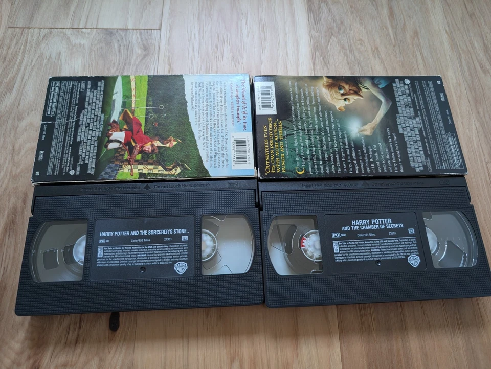 Harry Potter VHS Chamber of Secrets & The Sorcerer’s Stone LOT Year 1 & 2 - Image 3 of 4