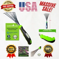 Garden Guru Hand Rake - Ergonomic & Eco-Friendly for Optimal Gardening