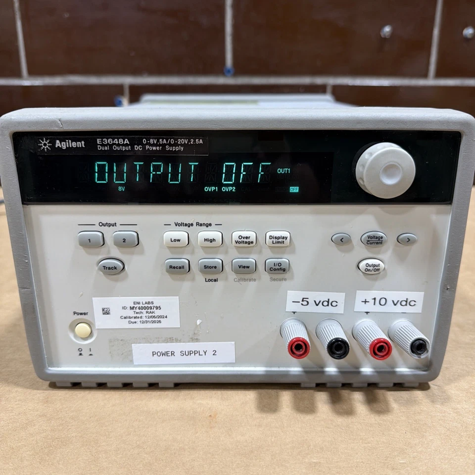 Agilent E3648A Dual Output DC Power Supply 0-8V,5A/0-20V,2.5A *Calibrated* - Image 3 of 4