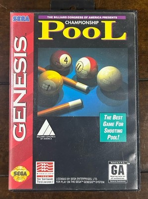 Championship Pool (Sega Genesis, 1993) CIB Complete Box Manual Tested