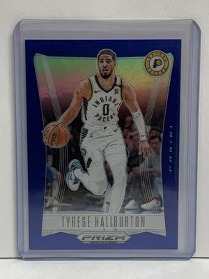 2023-24 Panini Prizm Deca #247 Tyrese Haliburton Blue Holo 101/149 Pacers