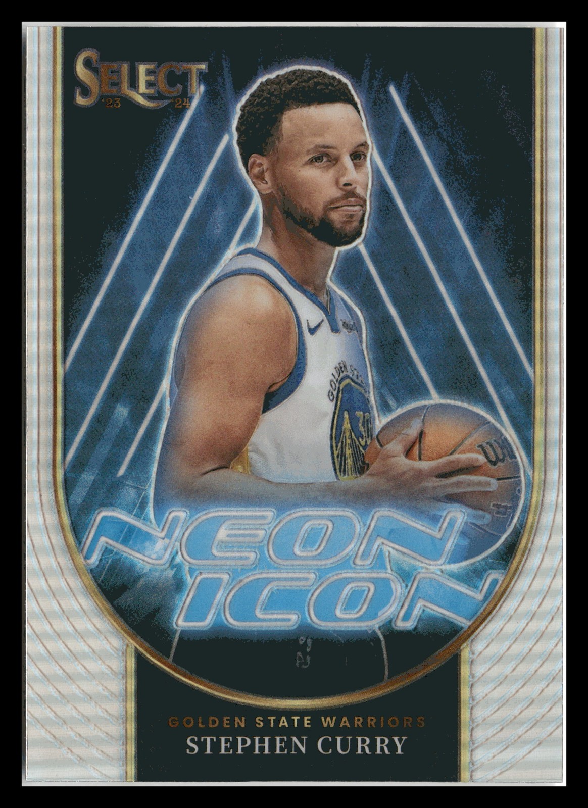 2023-24 Panini Select #4 Stephen Curry Neon Icon Silver Prizms