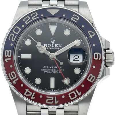 ROLEX GMT-Master II Uhr Jubilee 126710BLRO Edelstahl Herrenuhr schwarz...