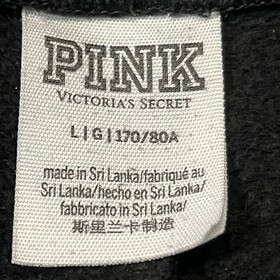 Victoria Secret Pink Women L Black Jogger Sweatpants Everyday Skinny Lounge Cozy