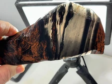 Tri-flow Sheen/Lace Obsidian Slab Lapidary Cabbing Knapping Combo ship avail