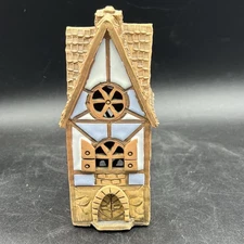 Lithuanian Clay Pottery House Tea Fairy Light Candle Holder Cottage Lithuania