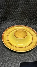 Pier 1 Imports Summer Stripes Hand Painted Platter