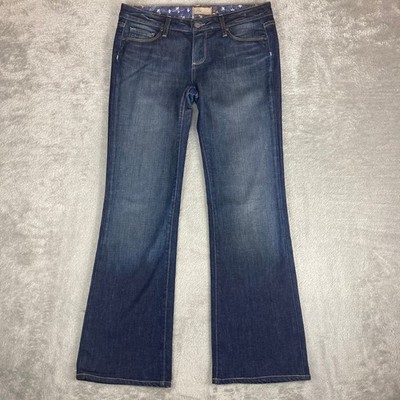 Paige Premium Jeans Women's Size 30 Cloverdale Bootcut Dark Wash Flap Pockets