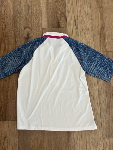 Fairway And Greene Polo Womens Size XL 1/4 Zip Short Sleeve Golf Shirt Top White - Picture 3 of 3