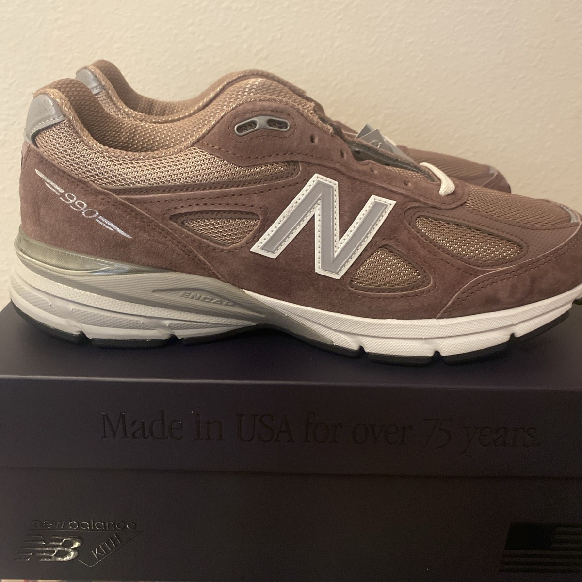 Men's Size 10.5 Kith New Balance 990V4 Dusty Mauve | eBay