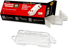 Clear Light Switch Guards, 3 - Pack  Rocker Style  Child Safety Cover  Light