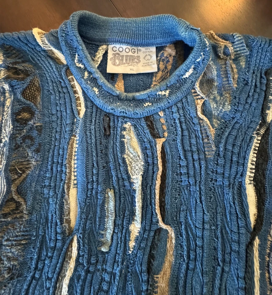 COOGI Blues Crewneck Sweater Men's XL Vintage Australia Cotton 90s - Image 2 of 3
