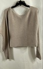 Cyrus Women's Kitten Heather Cropped Ribbed Long Sleeve Sweater Boat Neck NWT M — photo 2