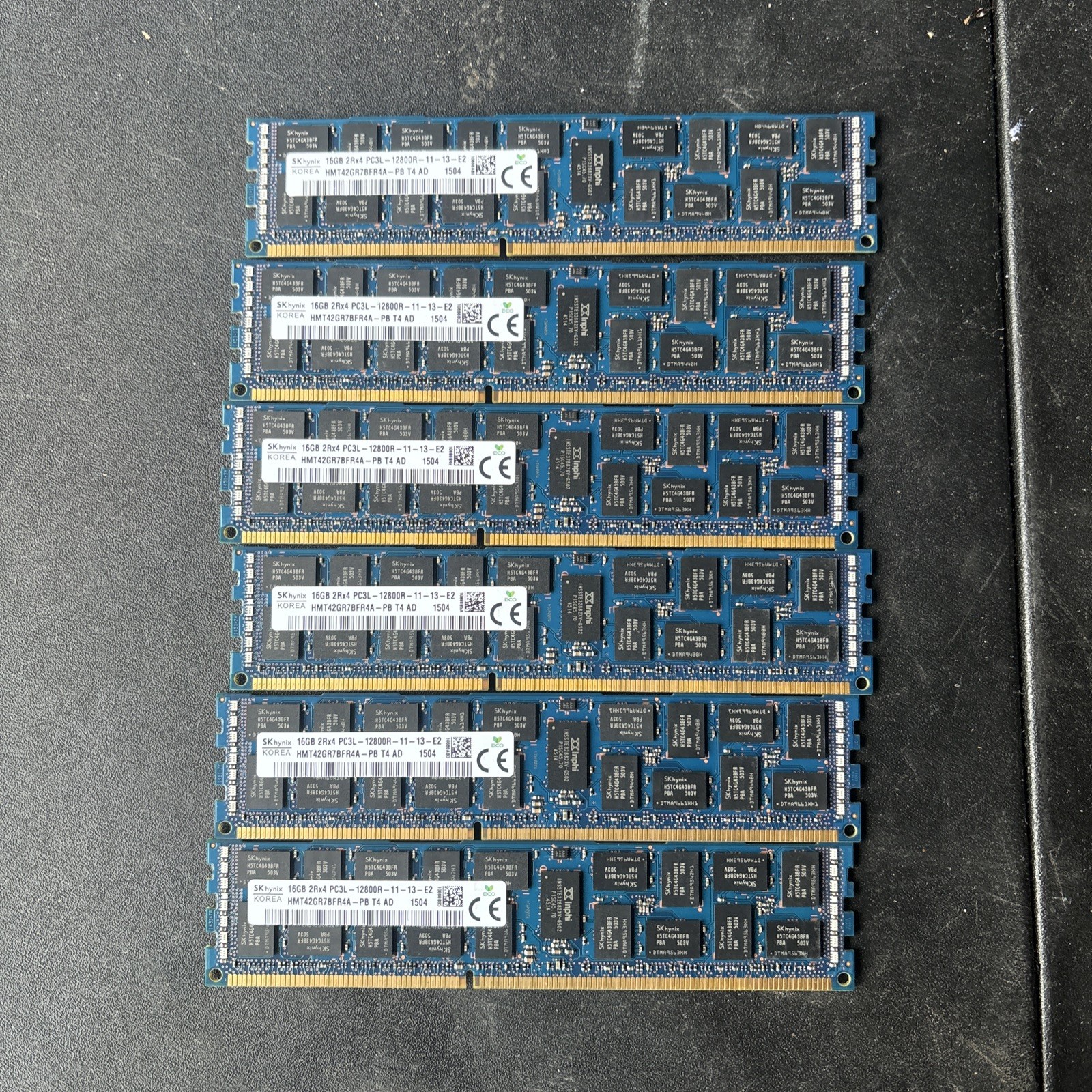 как выглядит Qty 6 Hynix 16GB 2Rx4 PC3L-12800R DDR3L-1600 Server Registered ECC Server RAM фото