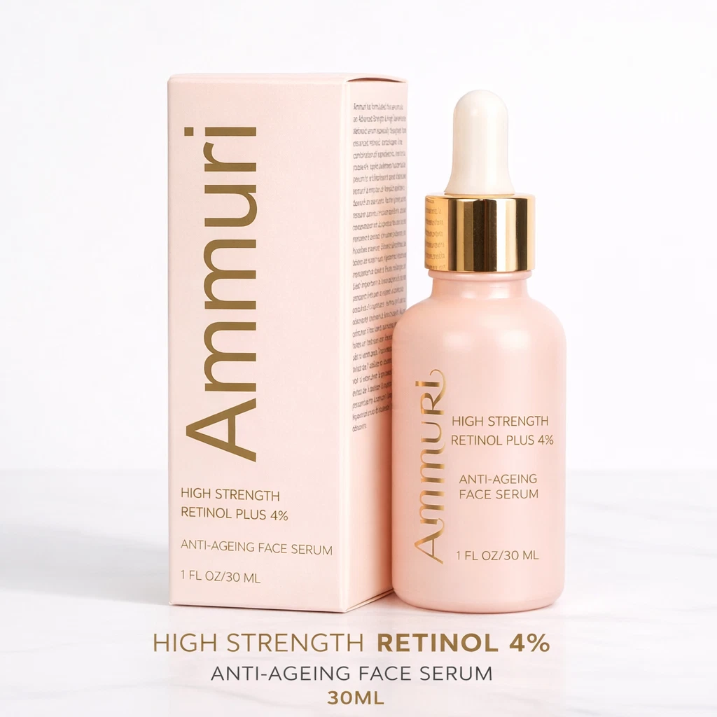 Ammuri High Strength Retinol Serum 4% – Advanced Anti-Ageing Face Serum (30ml)