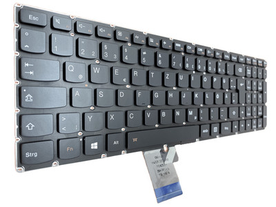 DE - Tastatur mit Beleuchtung, Ohne Rahmen komp. für Lenovo IdeaPad U530P IFI