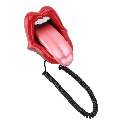 Red Mouth Telefon Nowość Duży język Telefon stacjonarny Przewodowy Śmieszny Lip Phone UK - Zdjęcie 23 z 24