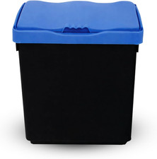 HOMION 30Ltr Rock Salt Storage Bin Grit Spreading Plastic Box Container with Sco