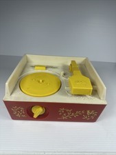 Vintage Fisher Price Music Box Record Player 1971 with 3 Records, Tested/Works.