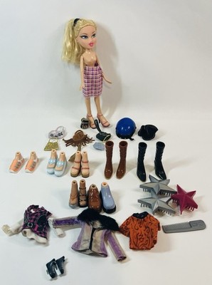 BRATZ LOT CLOTHES SHOES PURSE DOLL BRUSHES
