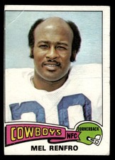 1975 Topps #428 Mel Renfro (HOF) - Dallas Cowboys (Low Grade)