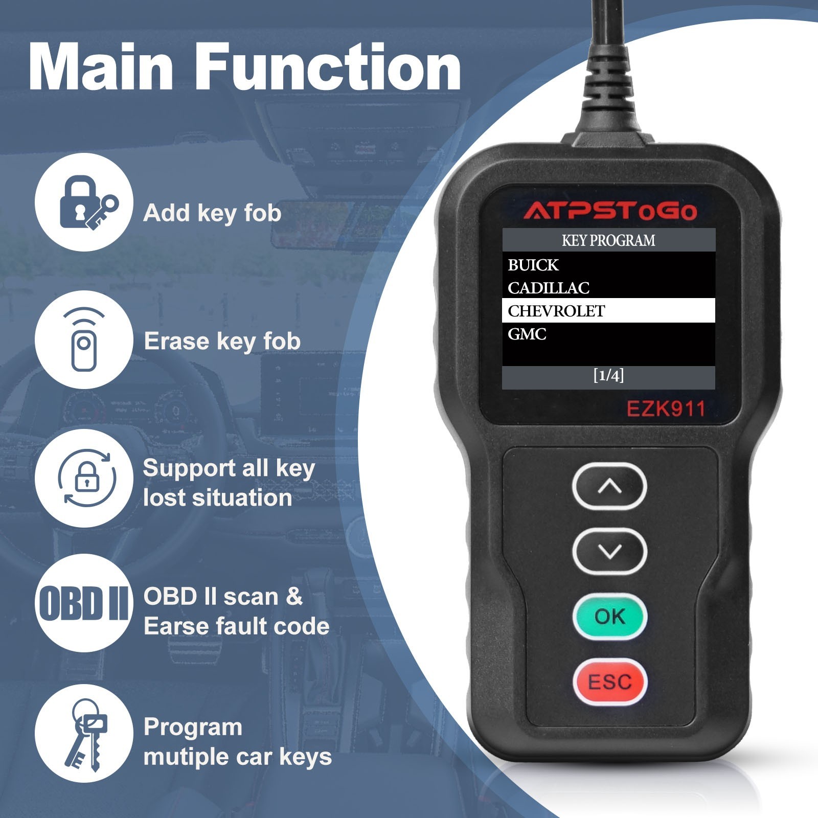 2 Remote Key Fob+ Keyless Entry Programmer for 19~23 Chevy Silverado ...
