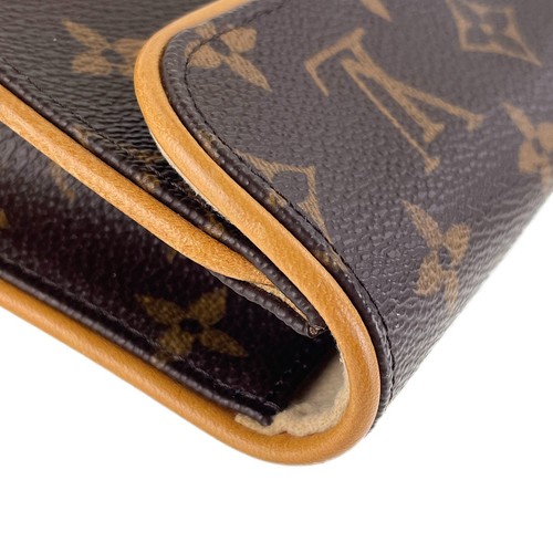 Bolso Louis Vuitton Monograma Pochette Florentino Cuero Gamuza Marrón Cintura 3403 - Imagen 10 de 23