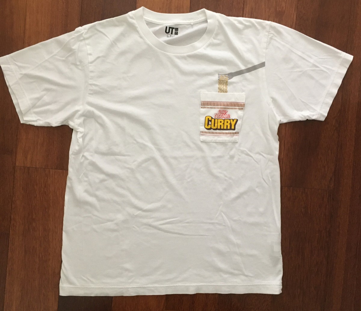 Unisex Mens Womens Uniqlo x Cup Noodle (Curry) Short Sleeve Pocket