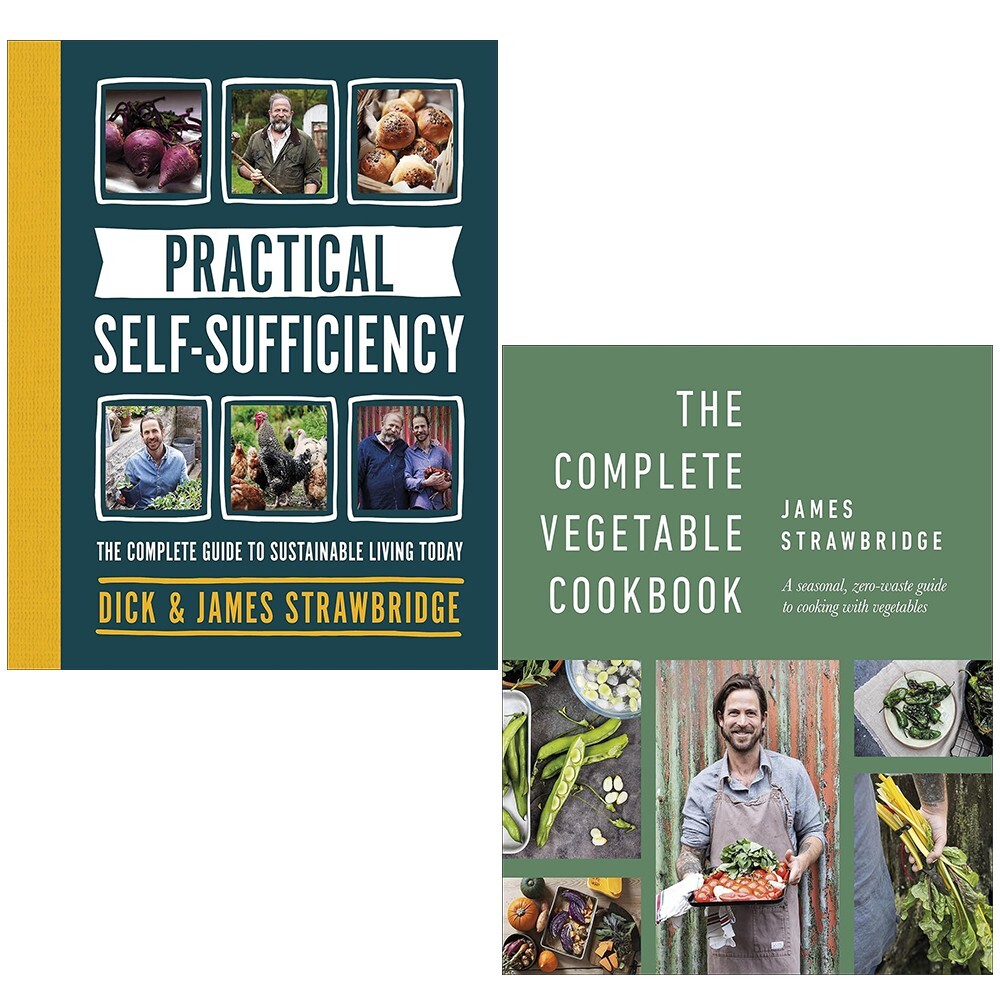 James Strawbridge Collection 2 Books Set Vegetable,Practical Self-sufficiency HB