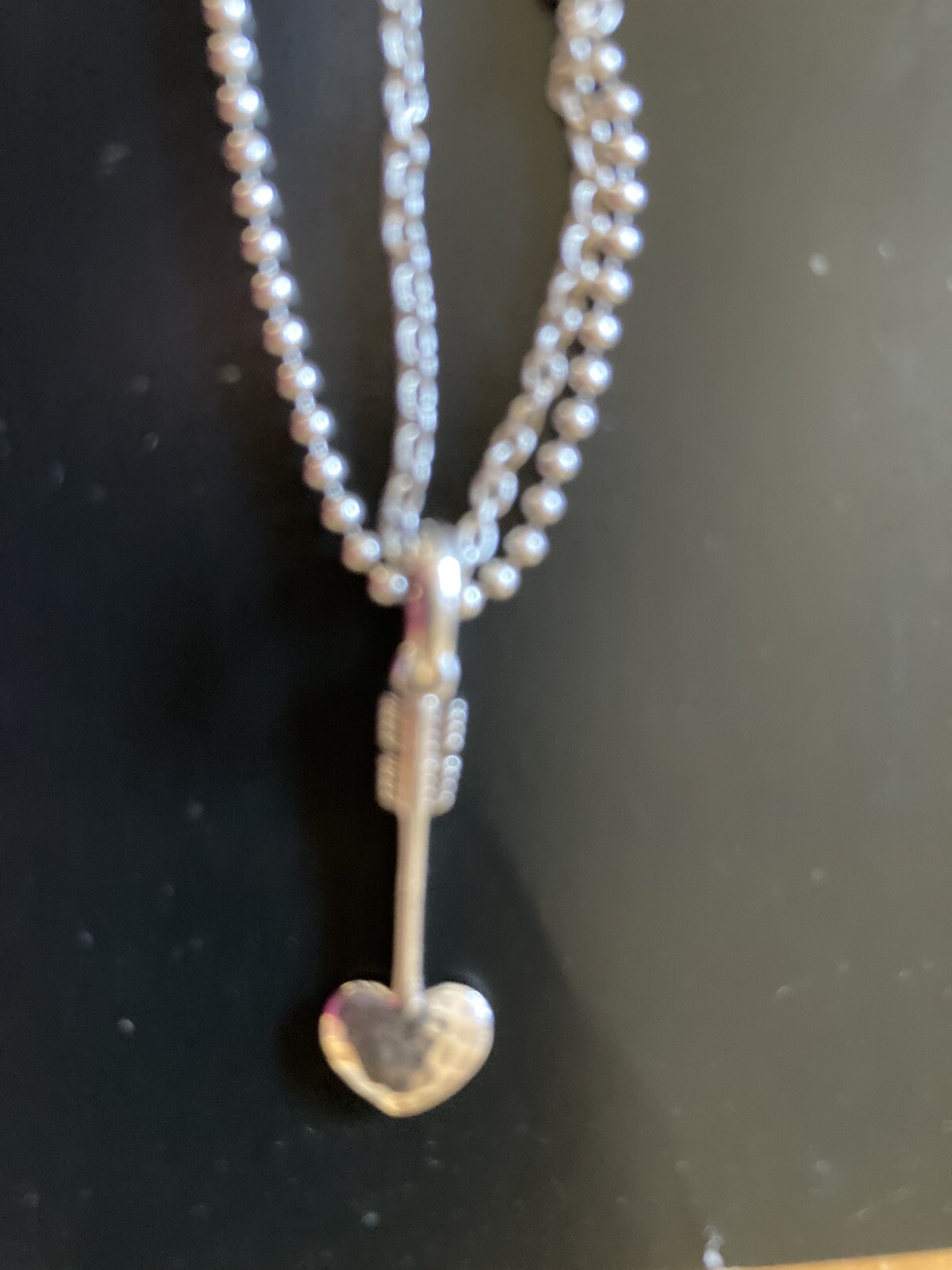 VINTAGE SILVER DOUBLE CHAINED ADJUSTABLE CUPID AR… - image 3