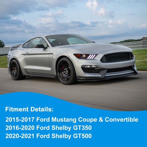 LED Projector Headlights for 2015 2016 2017 Ford Mustang Coupe DRL Signal Lamps - Picture 7 of 7