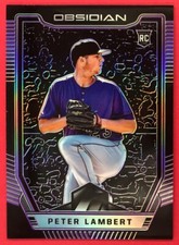 2019 Panini Obsidian Peter Lambert RC 79/99 Electric Etch Purple #60 Rockies