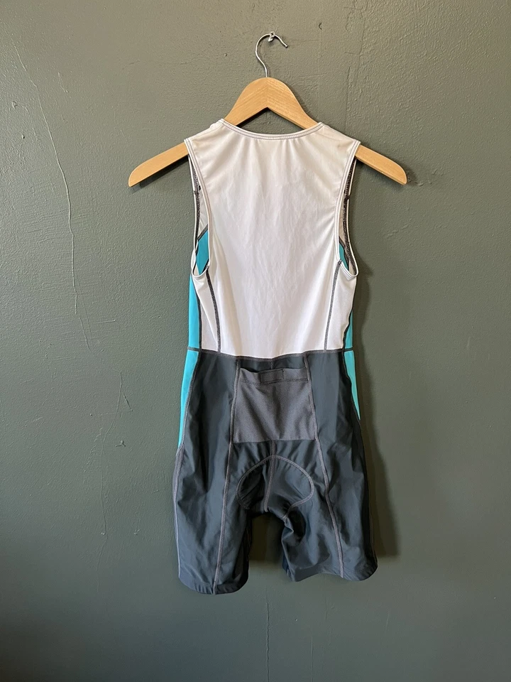 Jersey de ciclismo TYR para mujer negro sin mangas 1/2 cremallera talla grande Foto 2 de 3