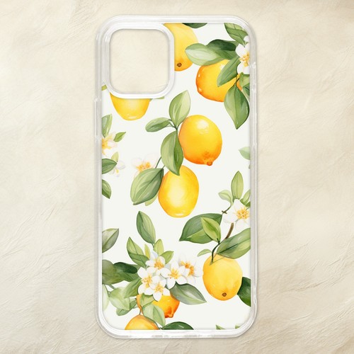 Lemon Pattern Watercolour Summer Fruit Branch Phone Case Samsung Galaxy - Picture 4 of 4