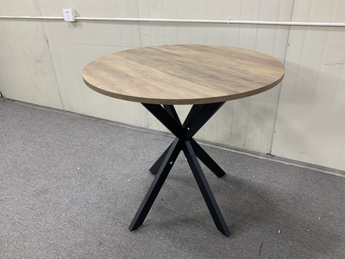 Modern 31.5in Round Dining Table Small Circle Kitchen Table For 2-4 People Brown - Picture 8 of 18
