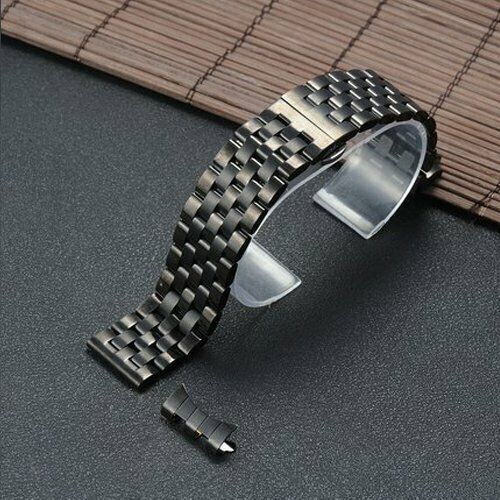 10-24mm Polished Stainless Steel Watch Band Strap Bracelet Straight+Curved End - Picture 8 of 13