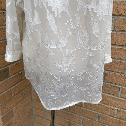 MILLERS Vintage Sheer Beige Blouse Size 14 Casual Event Evening Formal Going Out - Picture 6 of 7