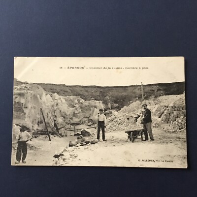CPA 28 EPERNON Justizbaustelle Steinzeugkarriere Postkarte