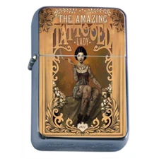 Vintage Freak Show Poster D16 Flip Top Oil Lighter Wind Resistant 