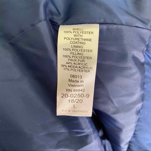 Roaman’s Classic-Length Blue Puffer Jacket With Hood - Picture 6 of 8