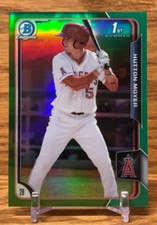 HUTTON MOYER 1st Bowman Green /99 REFRACTOR | 2015 Bowman Chrome ANGELS