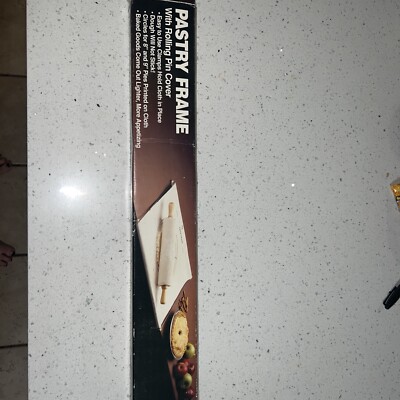 Vintage Fox Run Craftsmen PASTRY FRAME CLOTH 8-9 pie Crust NIB Rolling Pin Cover