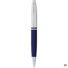 Cross Calais Ballpoint Pen Blue  Silver Trim New In Box