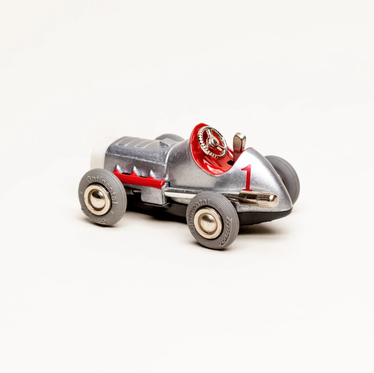 Schuco Micro Racer 1041 Midget Silver Number 1 Wind-Up Metal