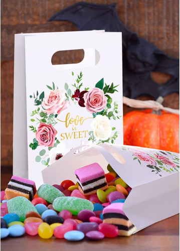 60 Pcs Love Is Sweet Bags Wedding Favor Bags Dessert Candy Cooike Treat Bags Wed - 第 6/7 張圖片